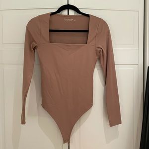 Abercrombie Tan Bodysuit (similar to SKIMS)
